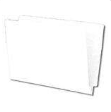 End-Tab Folder - Smead Compatible - 11Pt. End Tab Letter Full Cut - White- Reinforced Tab - 100/BX