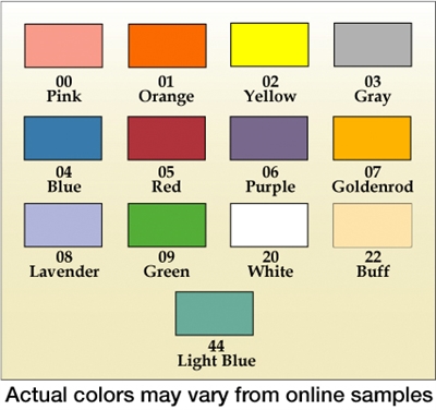 Top Tab File Folder w/ Fasteners in Positions 1 & 3 - Letter Size - Green - 11 PT. Stock - 100/Box