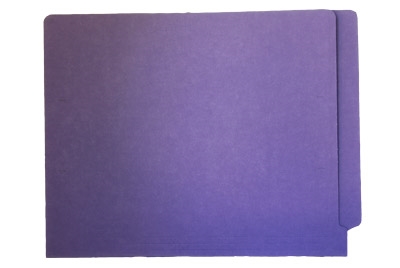 End-Tab Folder - Smead Compatible - 11Pt. End Tab Letter Full Cut - Lavender- Reinforced Tab - 100/BX