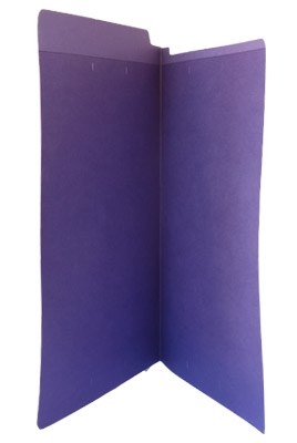 End-Tab Folder - Smead Compatible - 11Pt. End Tab Letter Full Cut - Lavender- Reinforced Tab - 100/BX