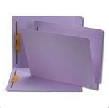 End Tab Folders w/ Fasteners in Positions 1 & 3 - Lavender - Letter - 11pt - Reinforced End Tab - 100/Box - Buy online at FilingSupplies.com