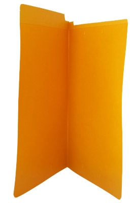 End-Tab Folder - Smead Compatible - 11Pt. End Tab Letter Full Cut - Goldenrod- Reinforced Tab - 100/BX