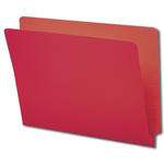 End Tab File Folder - Red - Letter Size - 14 pt - Reinforced Tab - Full End Tab - Box of 50