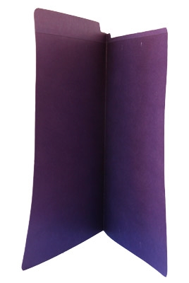 End-Tab Folder - Smead Compatible - 11Pt. End Tab Letter Full Cut - Purple - Reinforced Tab - 100/BX