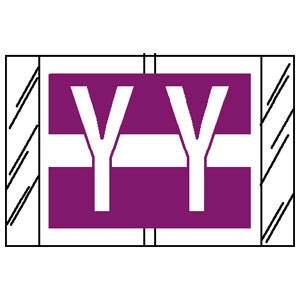 Col 'R' Tab Alpha Color Coded Labels - 82030 Series - Y