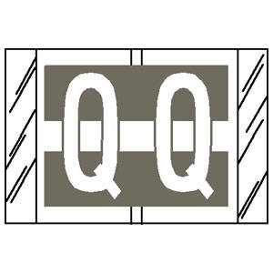Col 'R' Tab Alpha Color Coded Labels - 82030 Series - Q