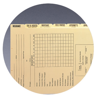 Smead 78278  Mortgage Folder Printed Replacement Divider Sets, 14-3/8"W x 9"H, Manila, 8 Sections Per Set, 12 Sets/Box (78278)