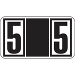 JETER Numeric Label - 7700 Series (Rolls) - 5 - Black