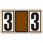 JETER Numeric Label - 7700 Series (Rolls) - 3 - Brown