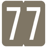 GBS Numeric Label - 7 - Gray - Mini Label 1" H x 1-1/4" W - 500 per box