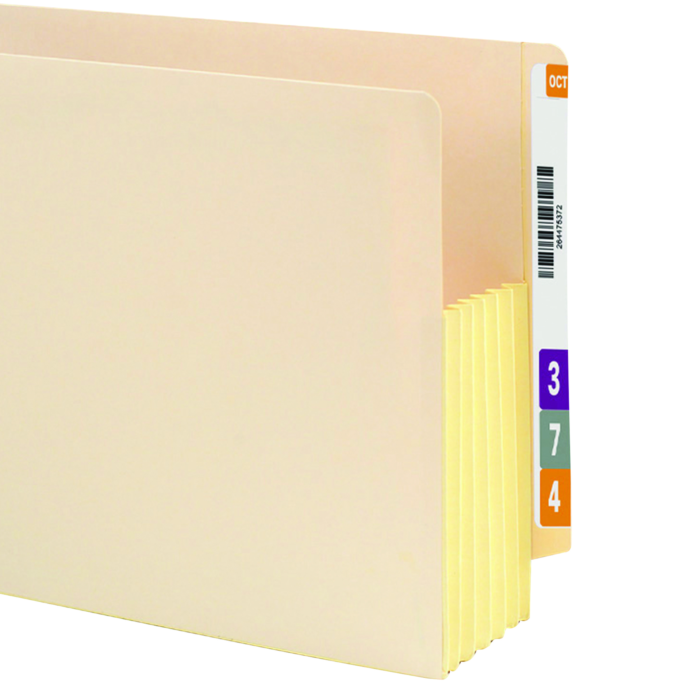 Smead 76174  End Tab File folder, Reinforced Straight-Cut Tab, 5-1/4" Accordion Expansion, Tyvek-Lined Gusset, Legal Size, Manila, 10 per Box (76174) - 4 Boxes - Total of 40