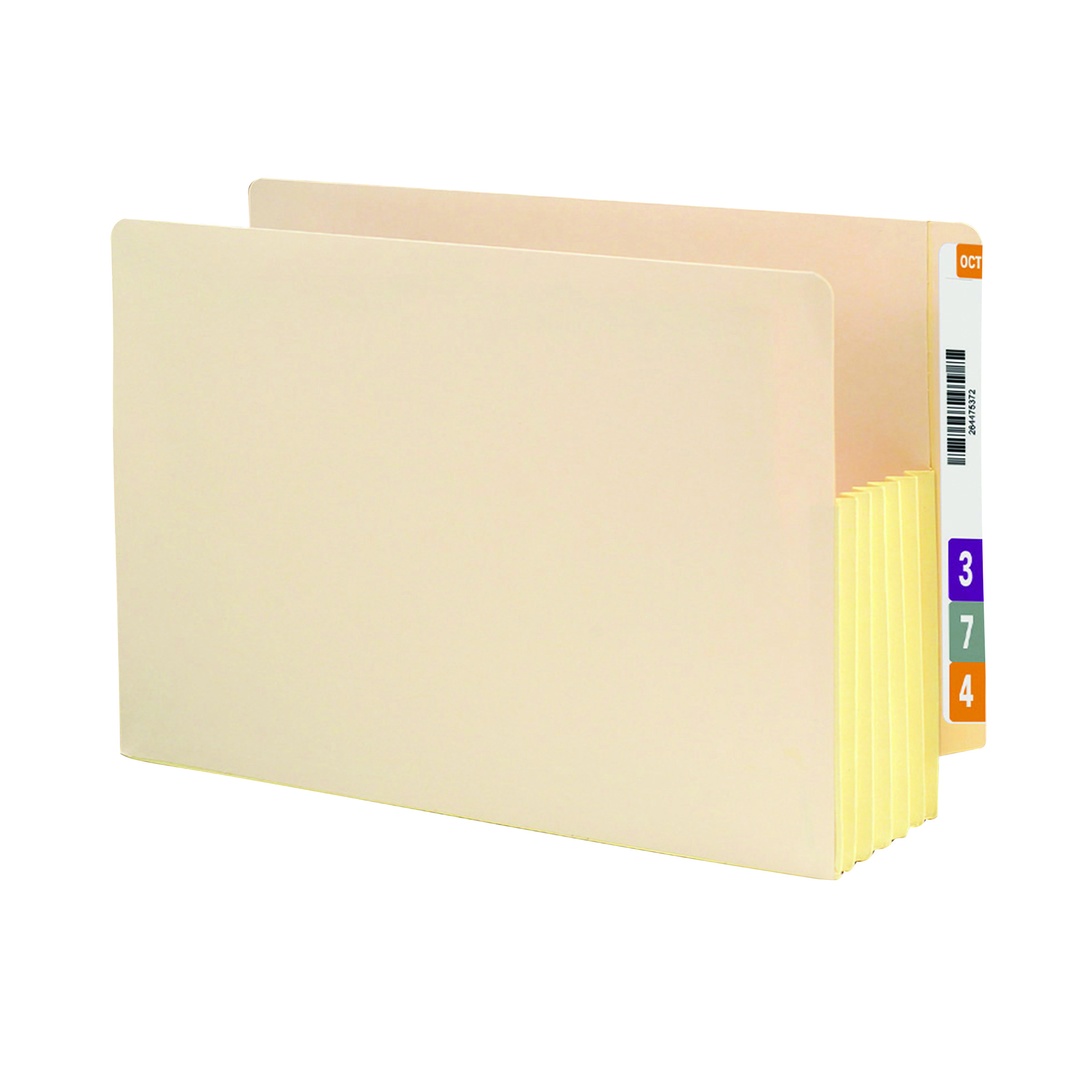 Smead 76174  End Tab File folder, Reinforced Straight-Cut Tab, 5-1/4" Accordion Expansion, Tyvek-Lined Gusset, Legal Size, Manila, 10 per Box (76174) - 4 Boxes - Total of 40