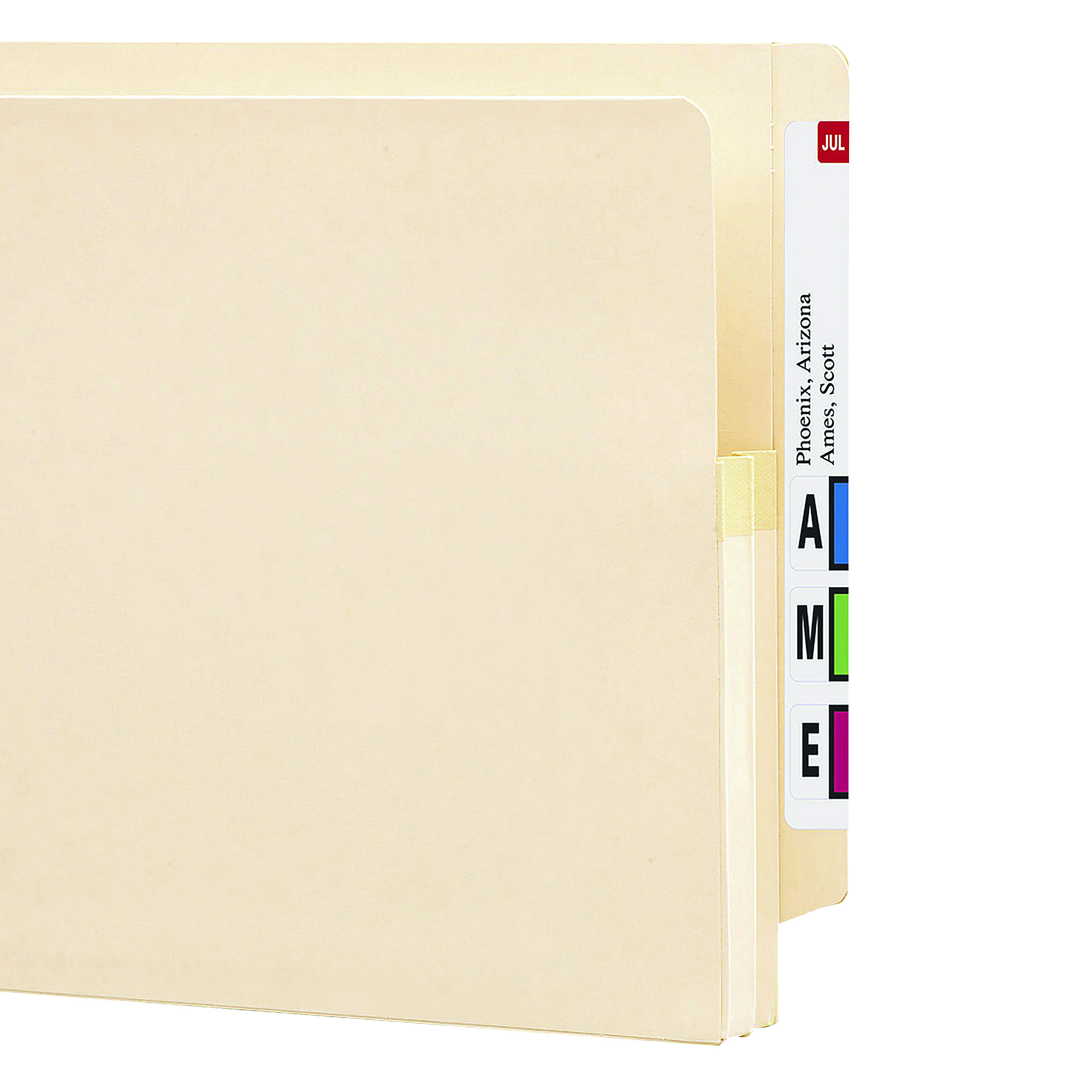 Smead 76114  End Tab File folder, Reinforced Straight-Cut Tab, 1-3/4" Accordion Expansion, Manila Gusset, Legal Size, Manila, 25 per Box (76114) - 4 Boxes - Total of 100