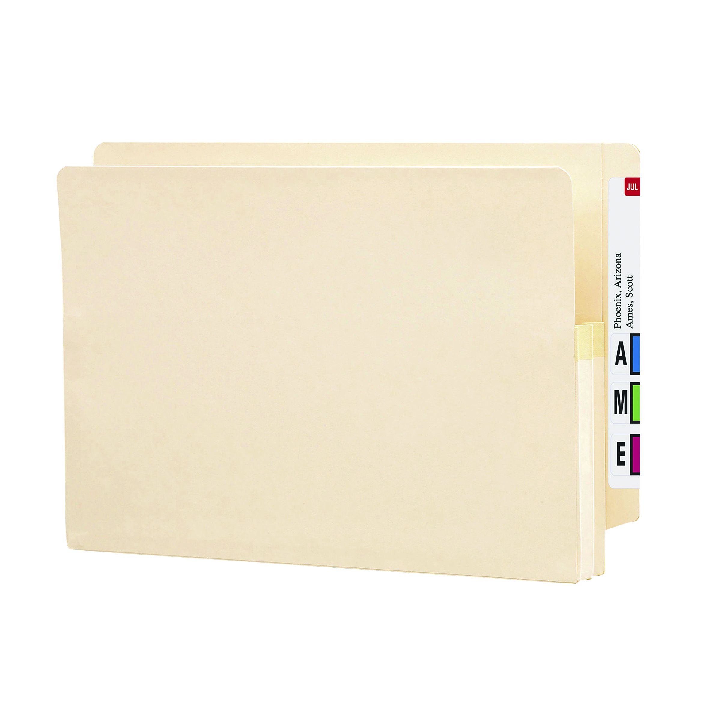 Smead 76114  End Tab File folder, Reinforced Straight-Cut Tab, 1-3/4" Accordion Expansion, Manila Gusset, Legal Size, Manila, 25 per Box (76114) - 4 Boxes - Total of 100