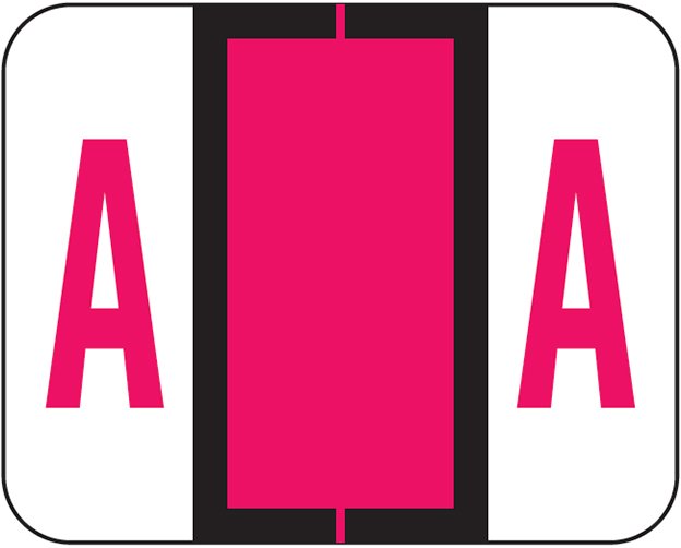 TAB Alphabetic Labels - 1283 Series (Rolls) A- Red