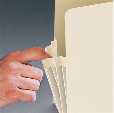 Smead 75124  End Tab File folder, Reinforced Straight-Cut Tab, 3-1/2" Accordion Expansion, Manila Gusset, Letter Size, Manila, 25 per Box (75124) - 4 Boxes - Total of 100