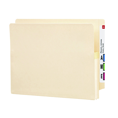 Smead 75114  End Tab File folder, Reinforced Straight-Cut Tab, 1-3/4" Accordion Expansion, Letter Size, Manila,  100/Carton