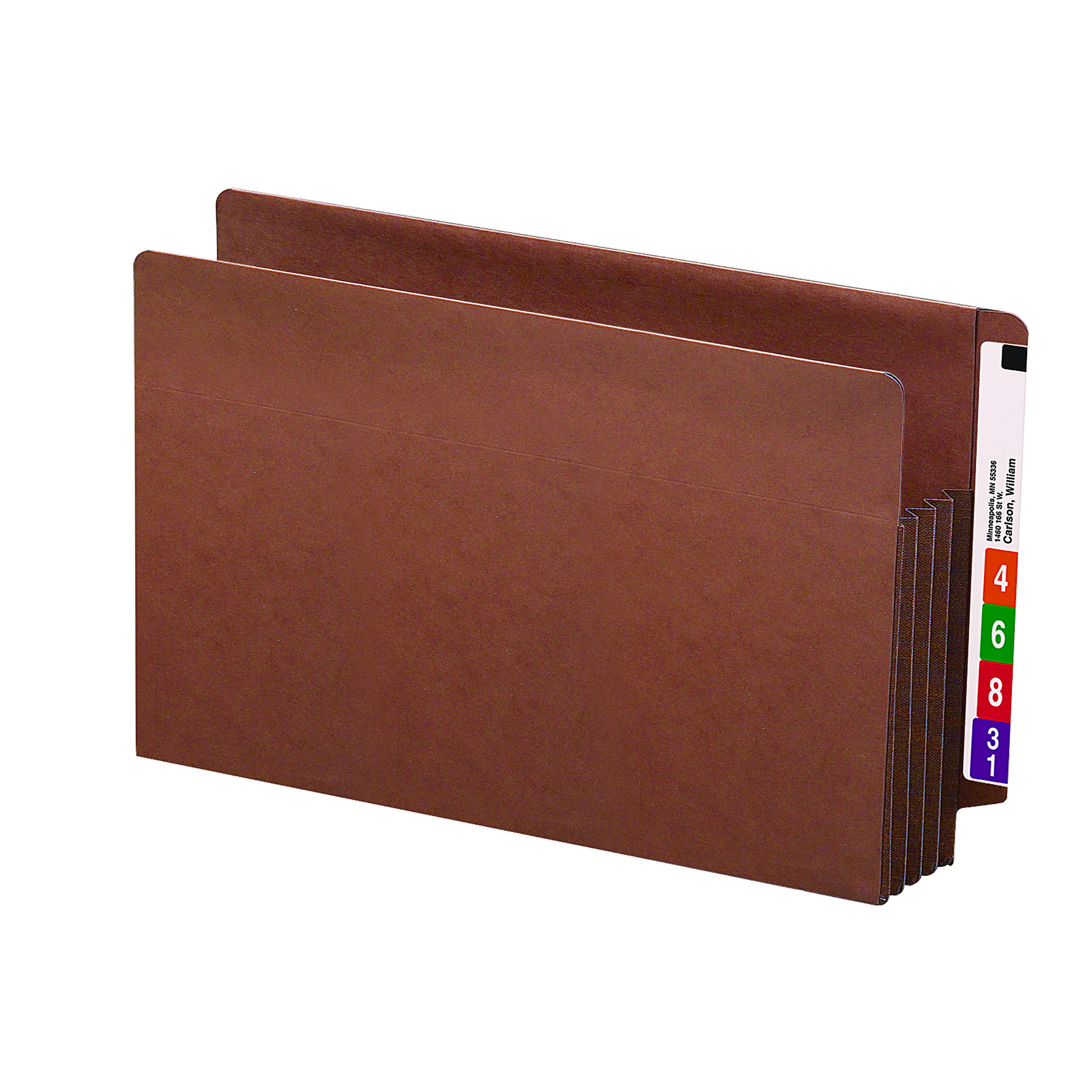Smead 74780  End Tab TUFF File Pocket, Reinforced Straight-Cut Tab, Tyvek Gusset, Extra Wide Legal Size, Redrope (74780) - Total of 50