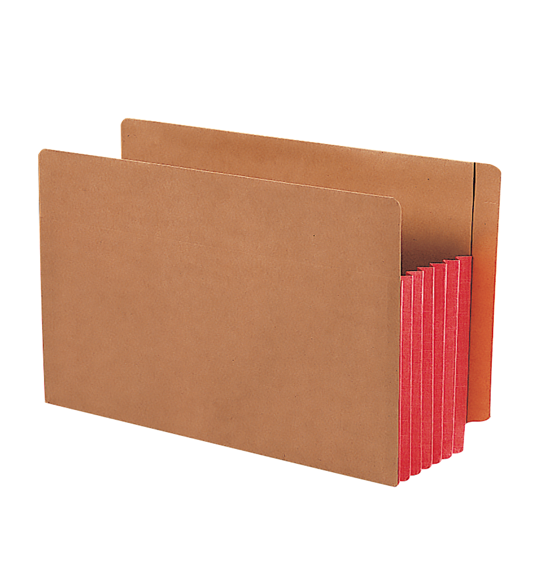 Smead End Tab folder, Reinforced Straight-Cut Tab, 5-1/4" Accordion Expansion, Extra Wide Legal Size, Redrope with Red Gusset, 10 per Box (74696)