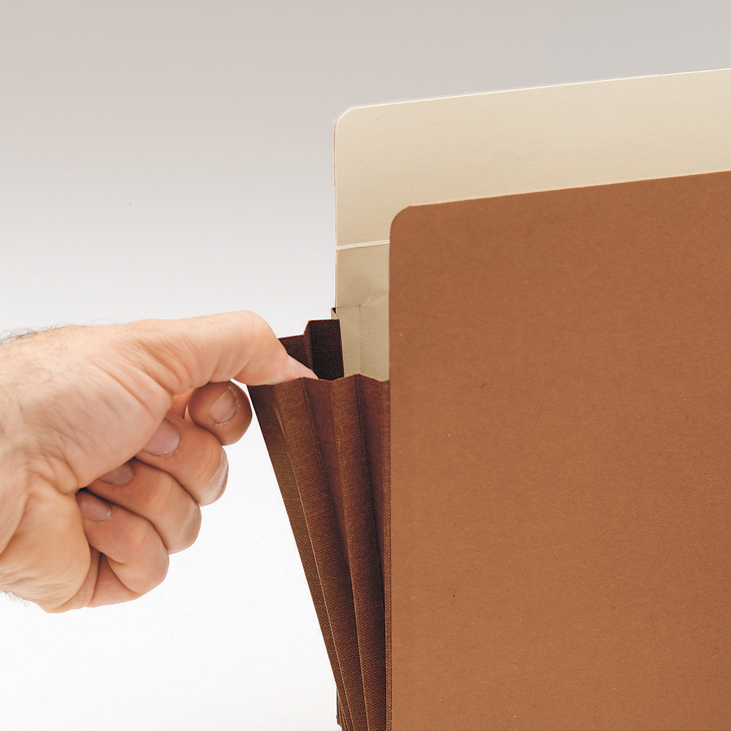 Smead 74380  TUFF Pocket File Pocket, Straight-Cut Tab, 3-1/2" Expansion, Legal Size, Redrope, Total of 50