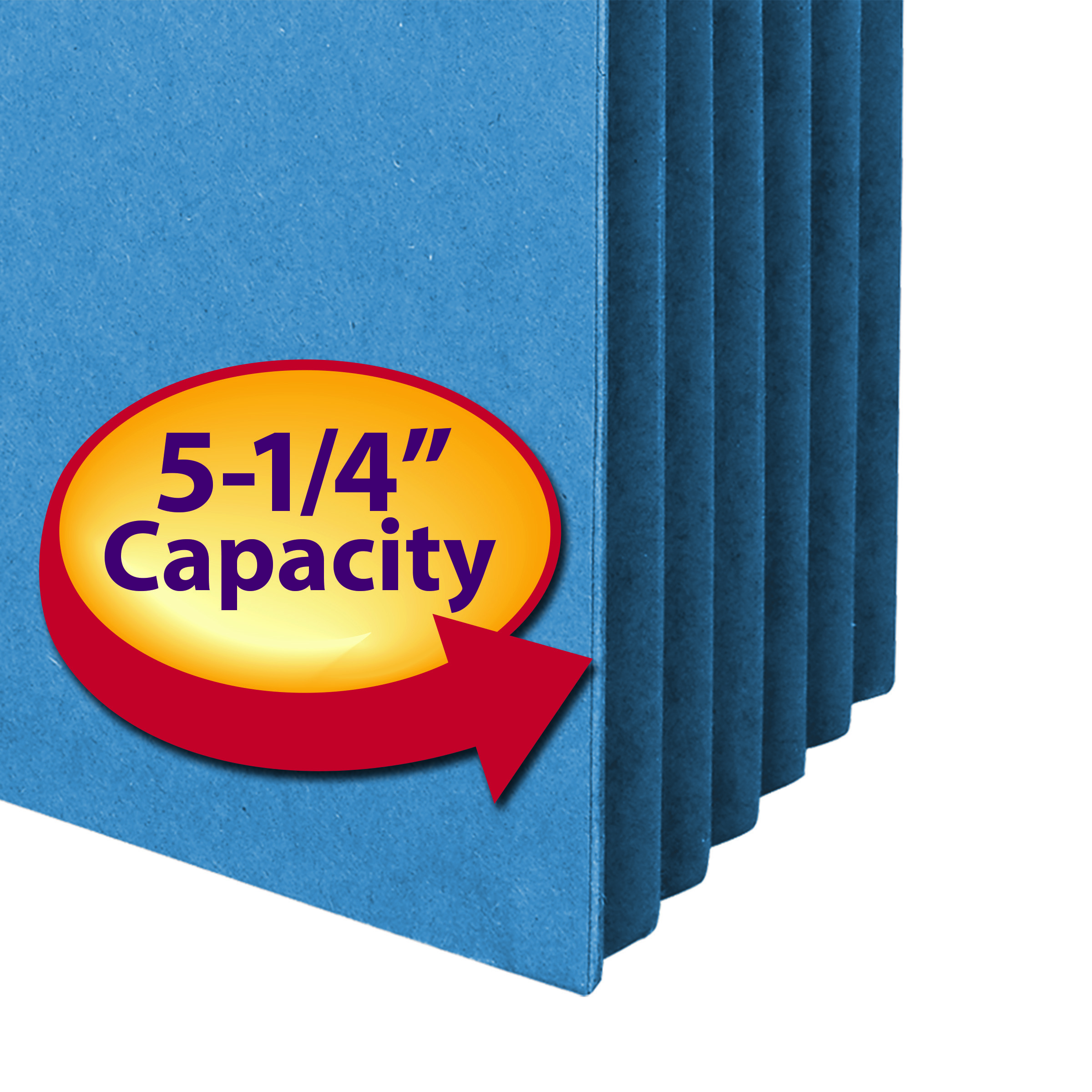 Smead 74235  File Pocket, Straight-Cut Tab, 5-1/4" Expansion, Legal Size, Blue, 10 per Box (74235)