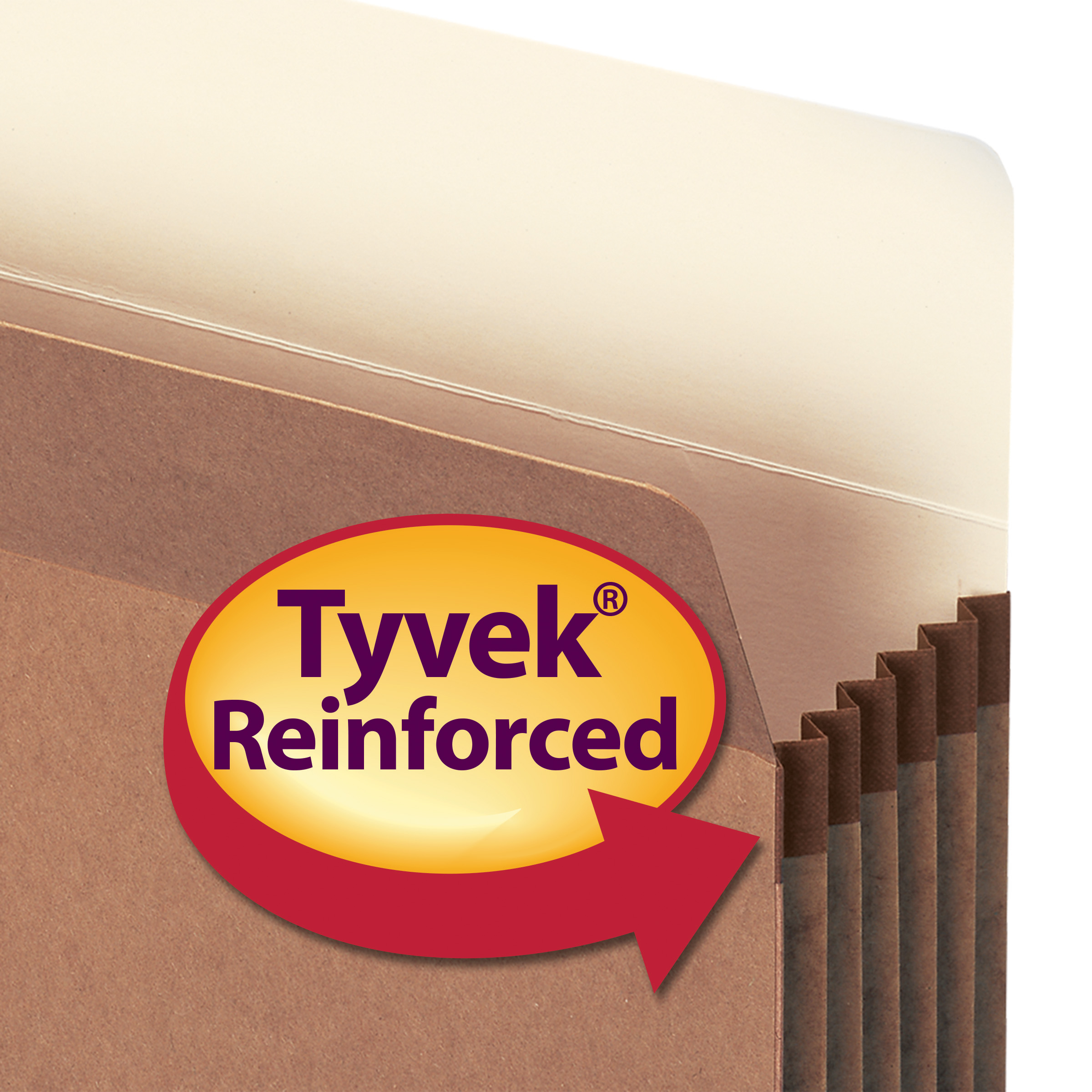 Smead 74234  File Pocket, Straight-Cut Tab, 5-1/4" Expansion, Legal Size, Redrope,  Total of 50