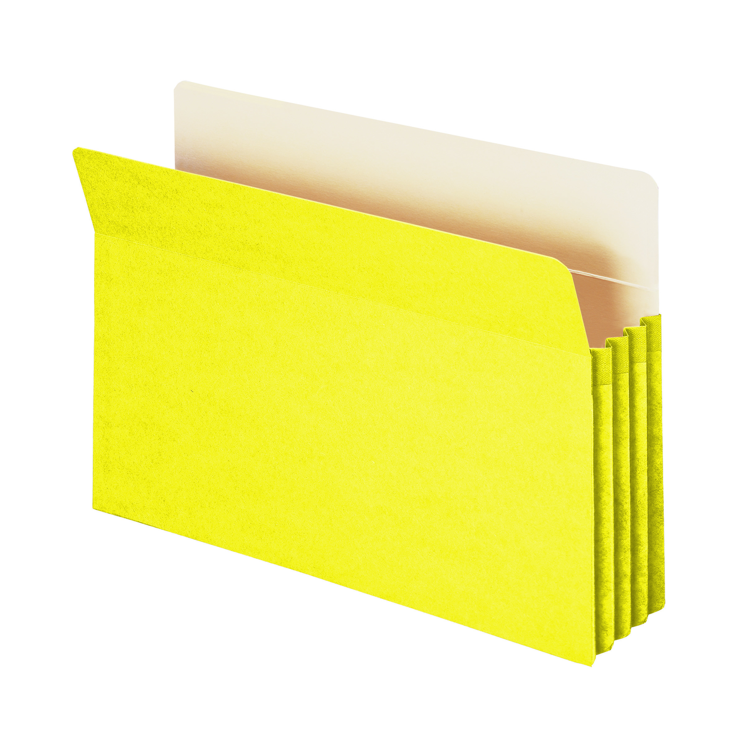 Smead 74233  File Pocket, Straight-Cut Tab, 3-1/2" Expansion, Legal Size, Yellow, 25 per Box (74233)