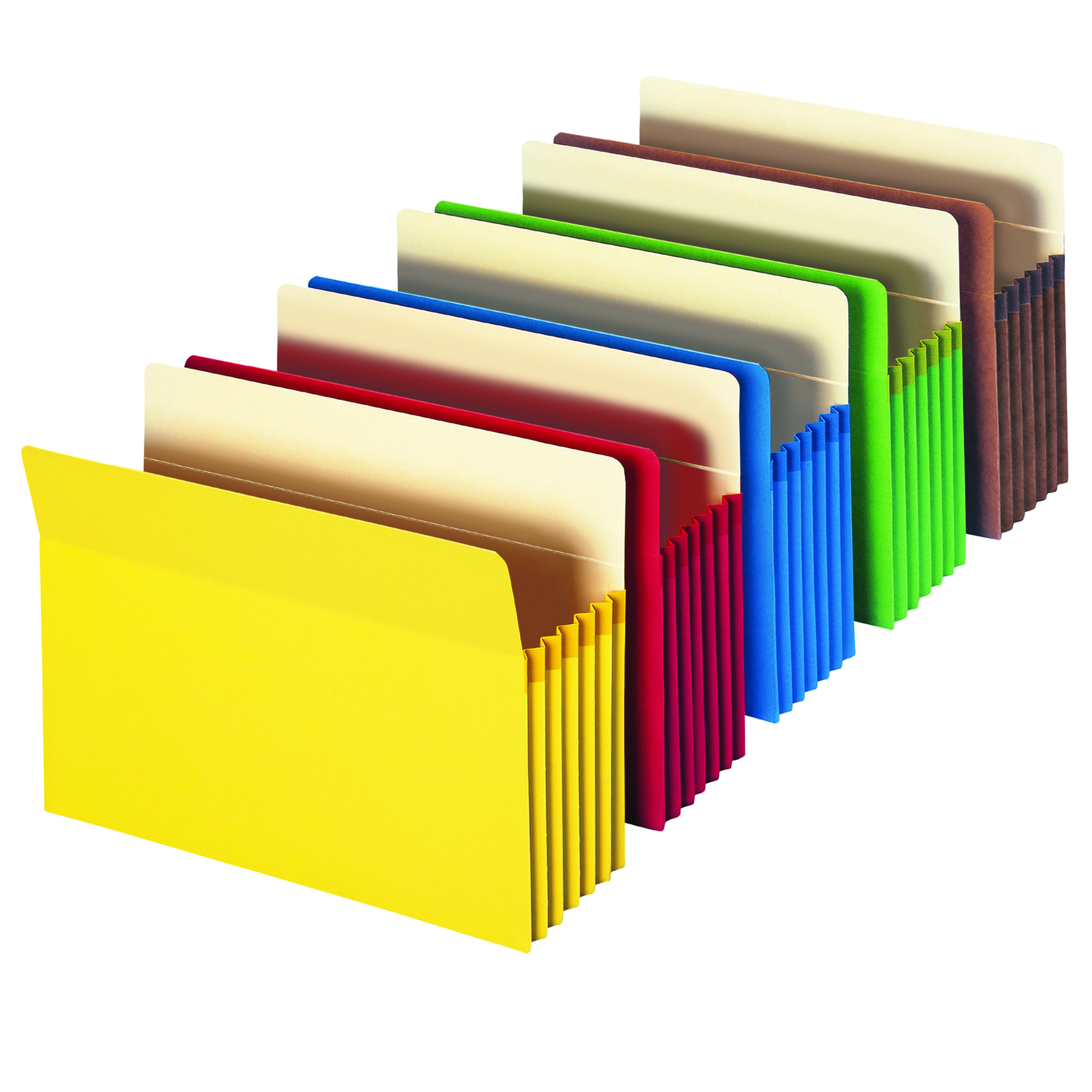 Smead 74233  File Pocket, Straight-Cut Tab, 3-1/2" Expansion, Legal Size, Yellow, 25 per Box (74233)