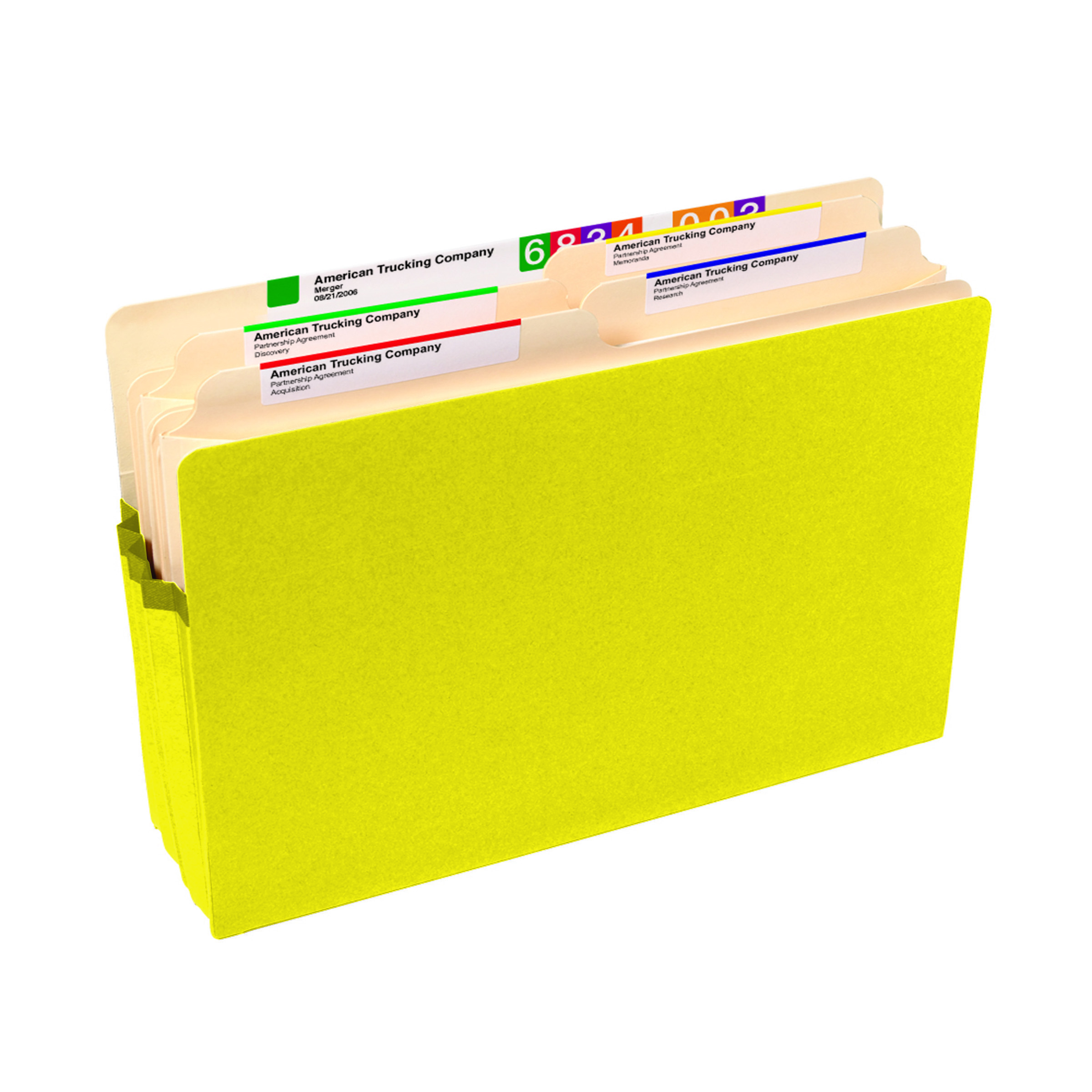 Smead 74233  File Pocket, Straight-Cut Tab, 3-1/2" Expansion, Legal Size, Yellow, 25 per Box (74233)