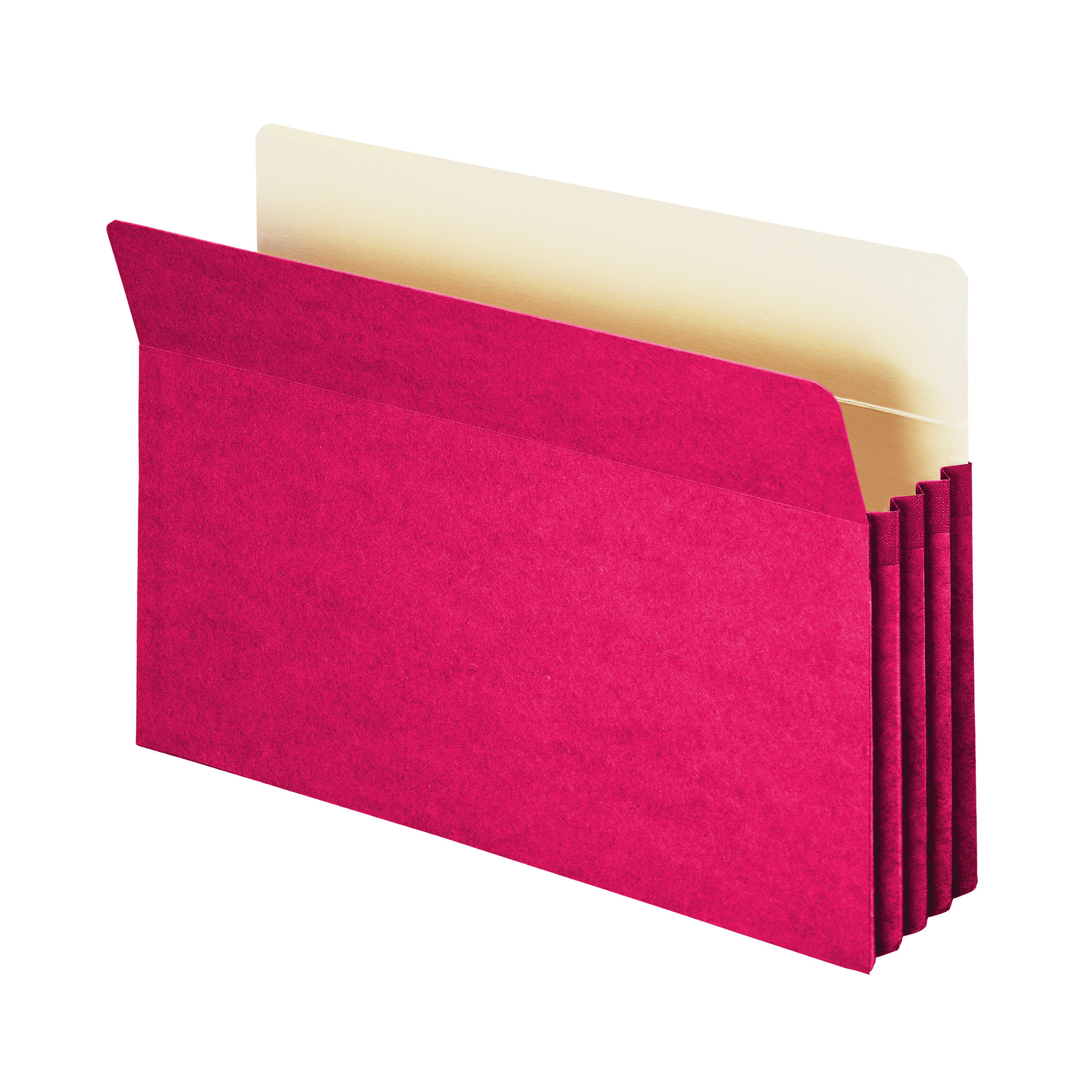Smead 74231  File Pocket, Straight-Cut Tab, 3-1/2" Expansion, Legal Size, Red, 25 per Box (74231)