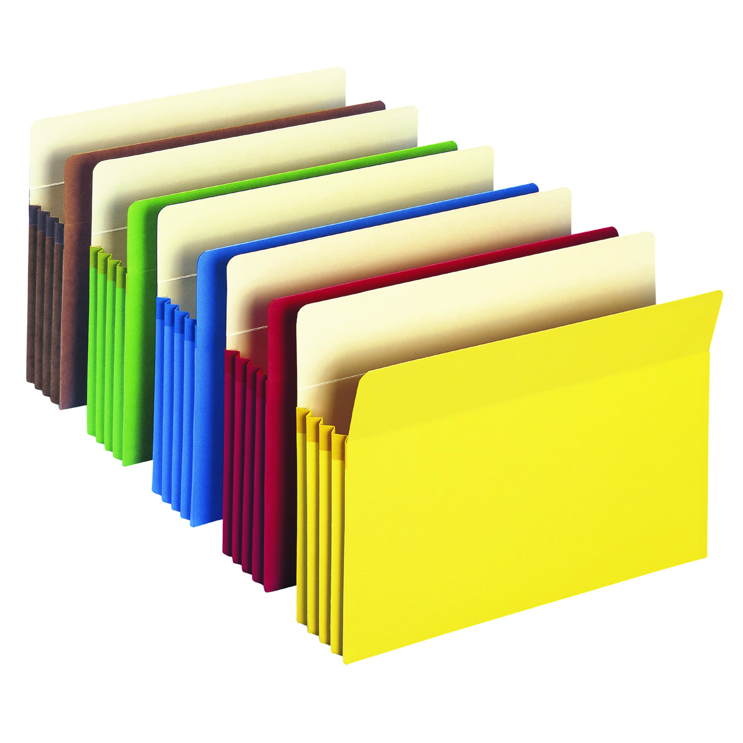 Smead 74226  File Pocket, Straight-Cut Tab, 3-1/2" Expansion, Legal Size, Green, 25 per Box (74226)