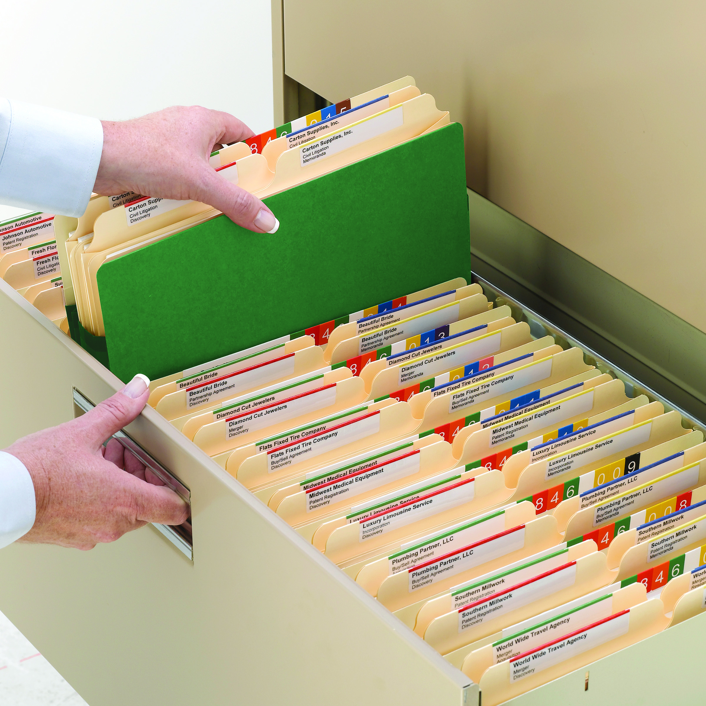 Smead 74226  File Pocket, Straight-Cut Tab, 3-1/2" Expansion, Legal Size, Green, 25 per Box (74226)