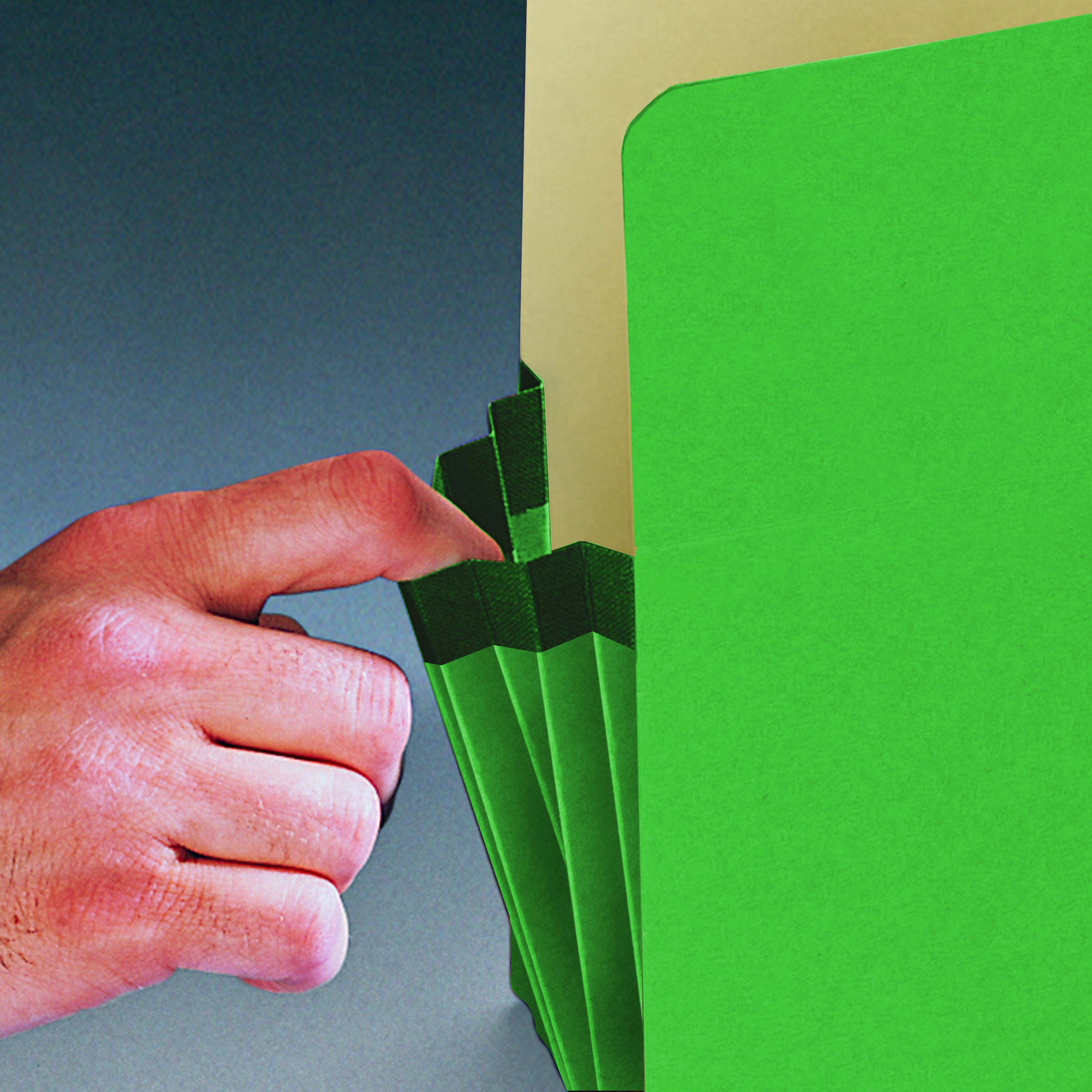 Smead 74226  File Pocket, Straight-Cut Tab, 3-1/2" Expansion, Legal Size, Green, 25 per Box (74226)