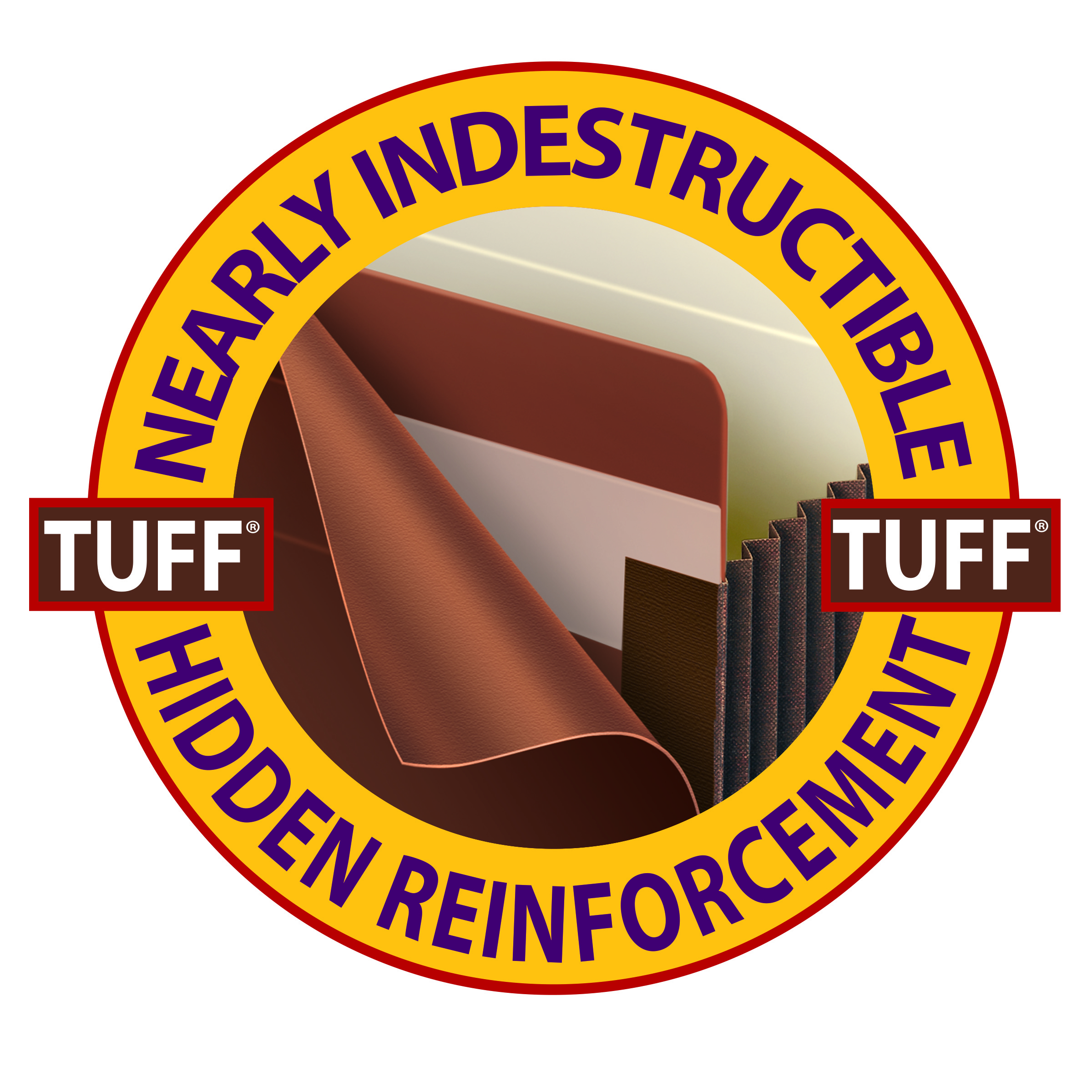 Smead 73395  TUFF Pocket File Pocket, Straight-Cut Tab, 7" Expansion, Letter Size, Redrope, Total of 25