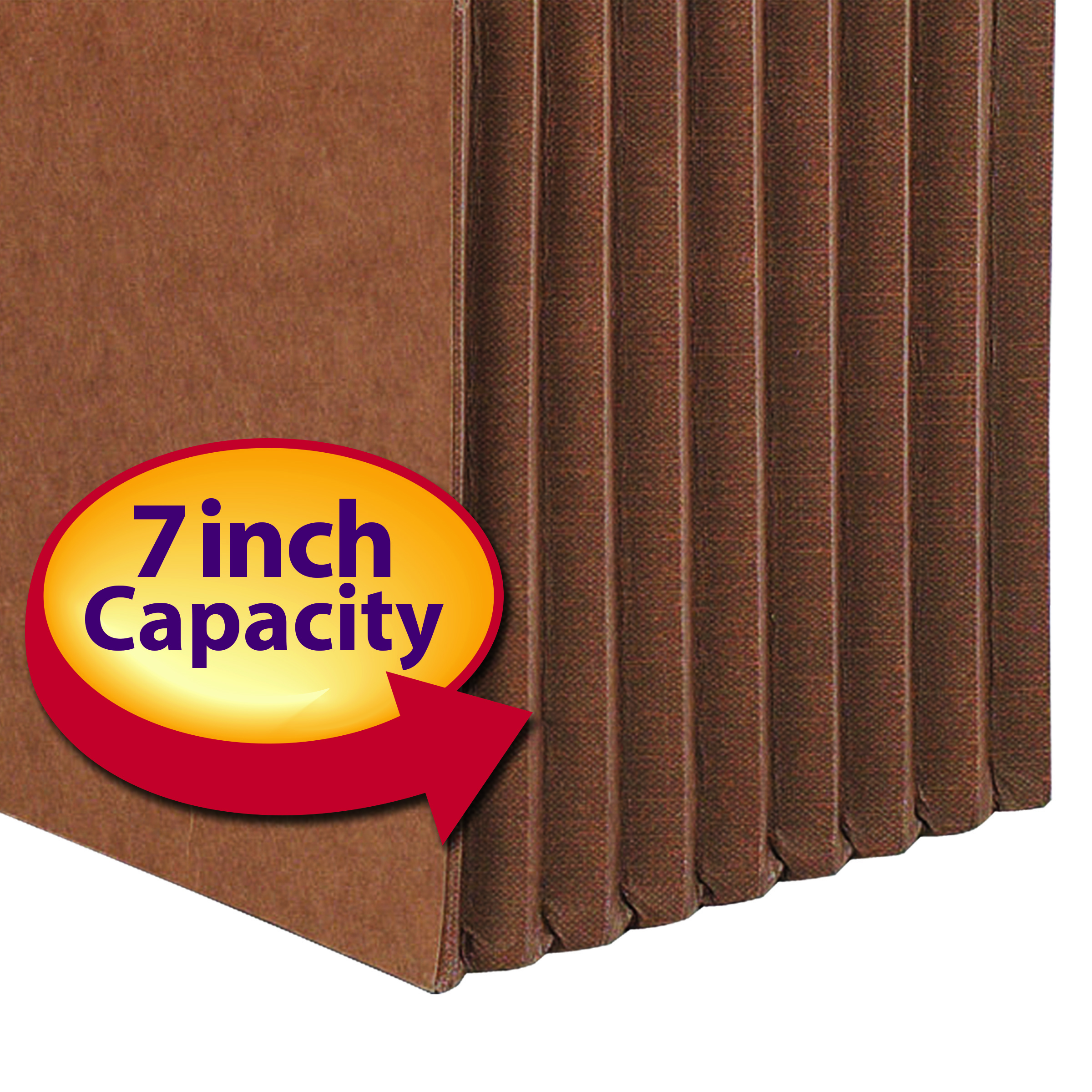 Smead 73395  TUFF Pocket File Pocket, Straight-Cut Tab, 7" Expansion, Letter Size, Redrope, Total of 25