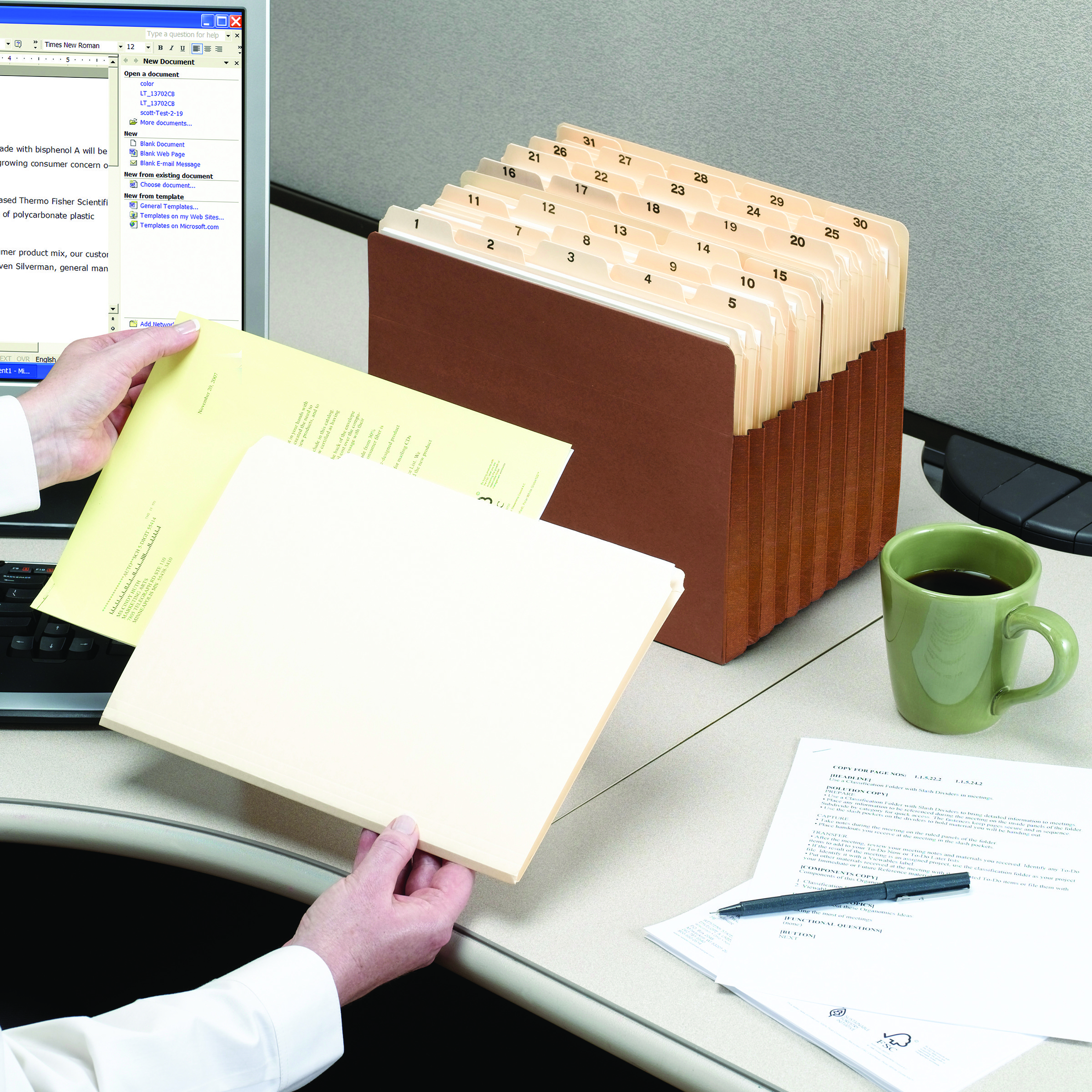 Smead 73395  TUFF Pocket File Pocket, Straight-Cut Tab, 7" Expansion, Letter Size, Redrope, Total of 25