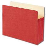 Smead File Pocket, Straight-Cut Tab, 5-1/4" Expansion, Letter Size, Red, 10 per Box (73241)