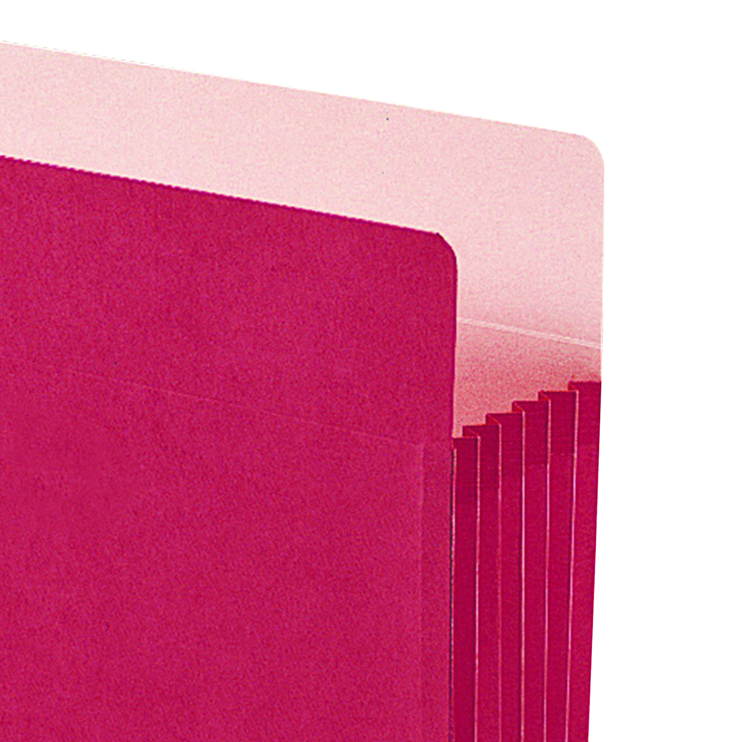 Smead 73241  File Pocket, Straight-Cut Tab, 5-1/4" Expansion, Letter Size, Red, 10 per Box (73241)