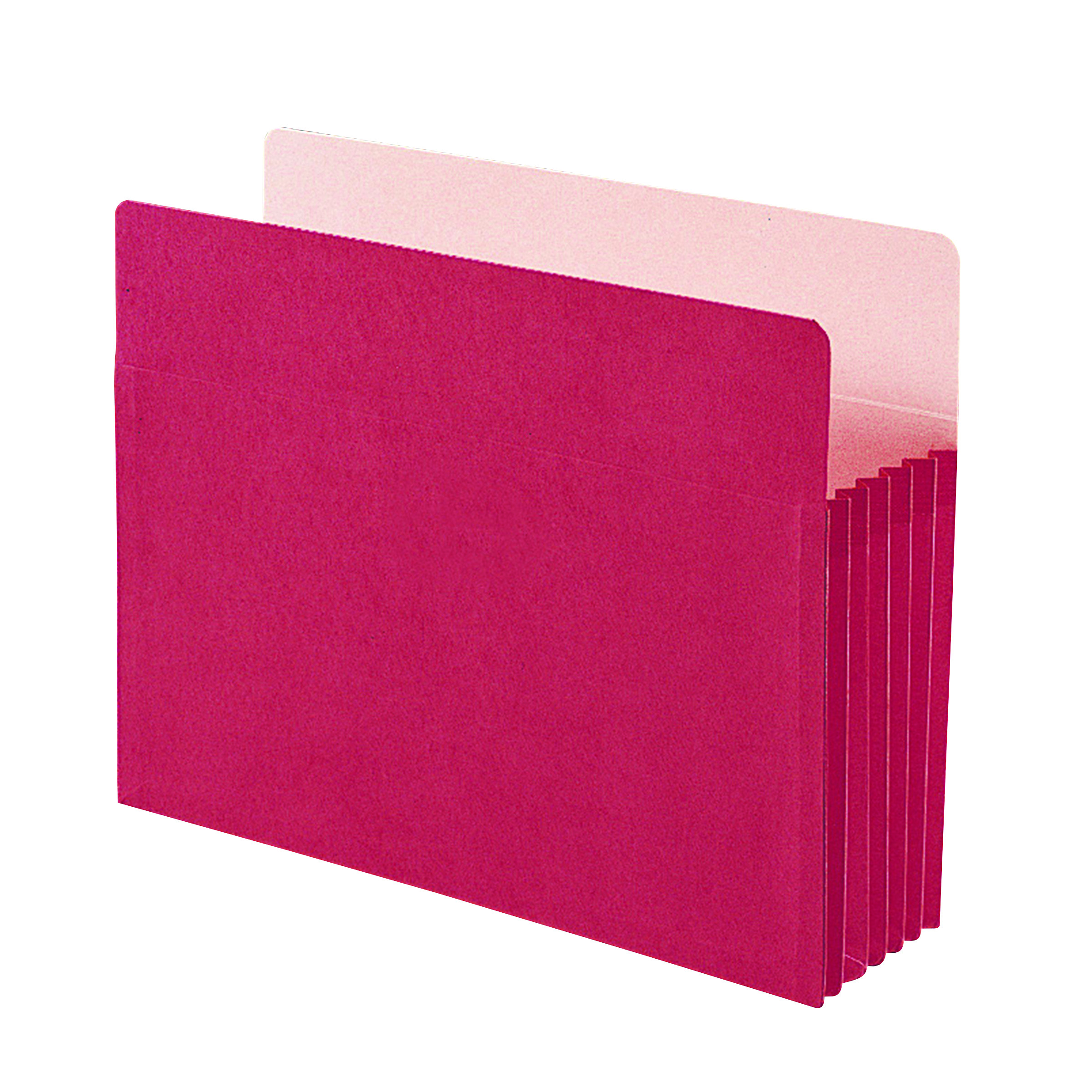 Smead 73241  File Pocket, Straight-Cut Tab, 5-1/4" Expansion, Letter Size, Red, 10 per Box (73241)