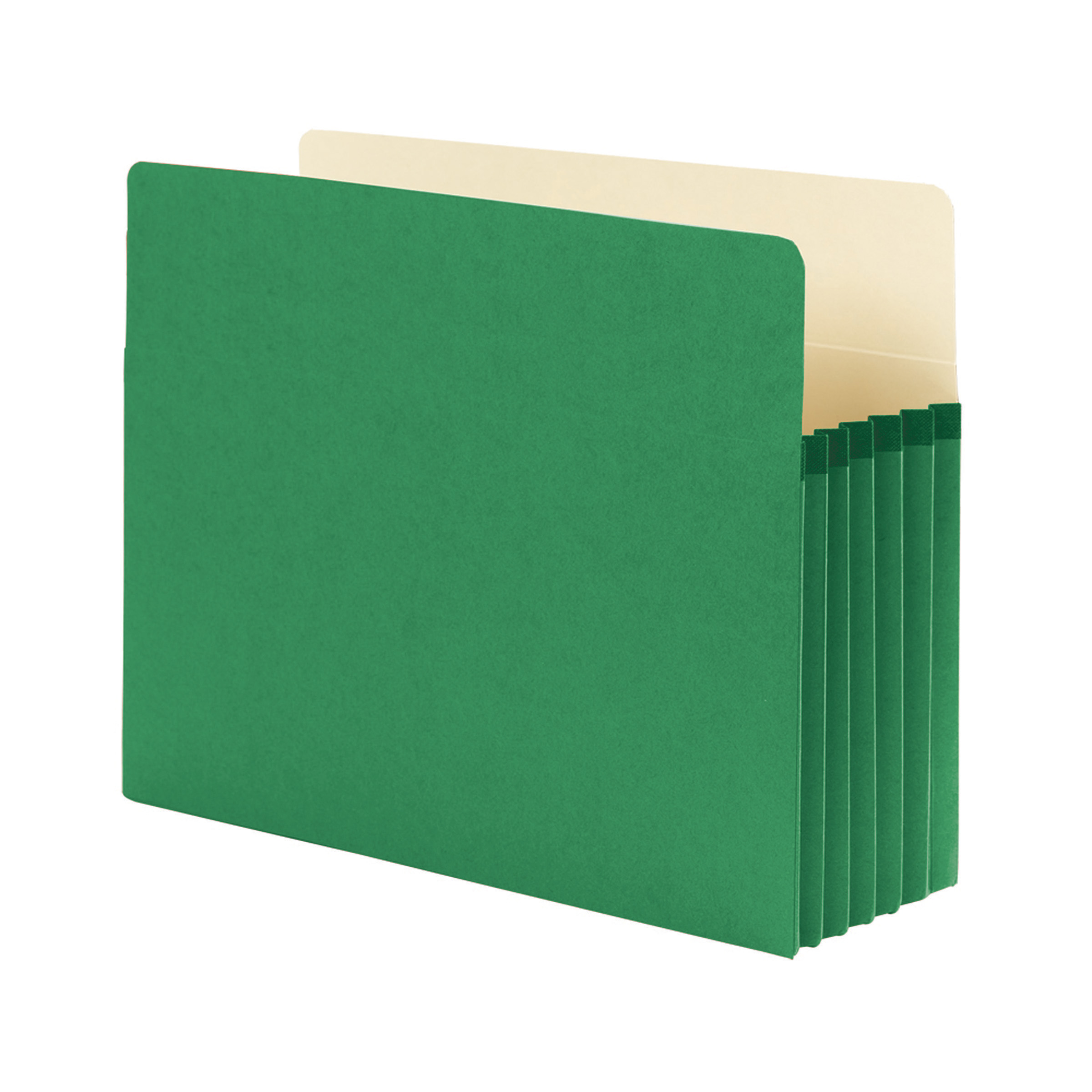 Smead 73236  File Pocket, Straight-Cut Tab, 5-1/4" Expansion, Letter Size, Green, 10 per Box (73236)