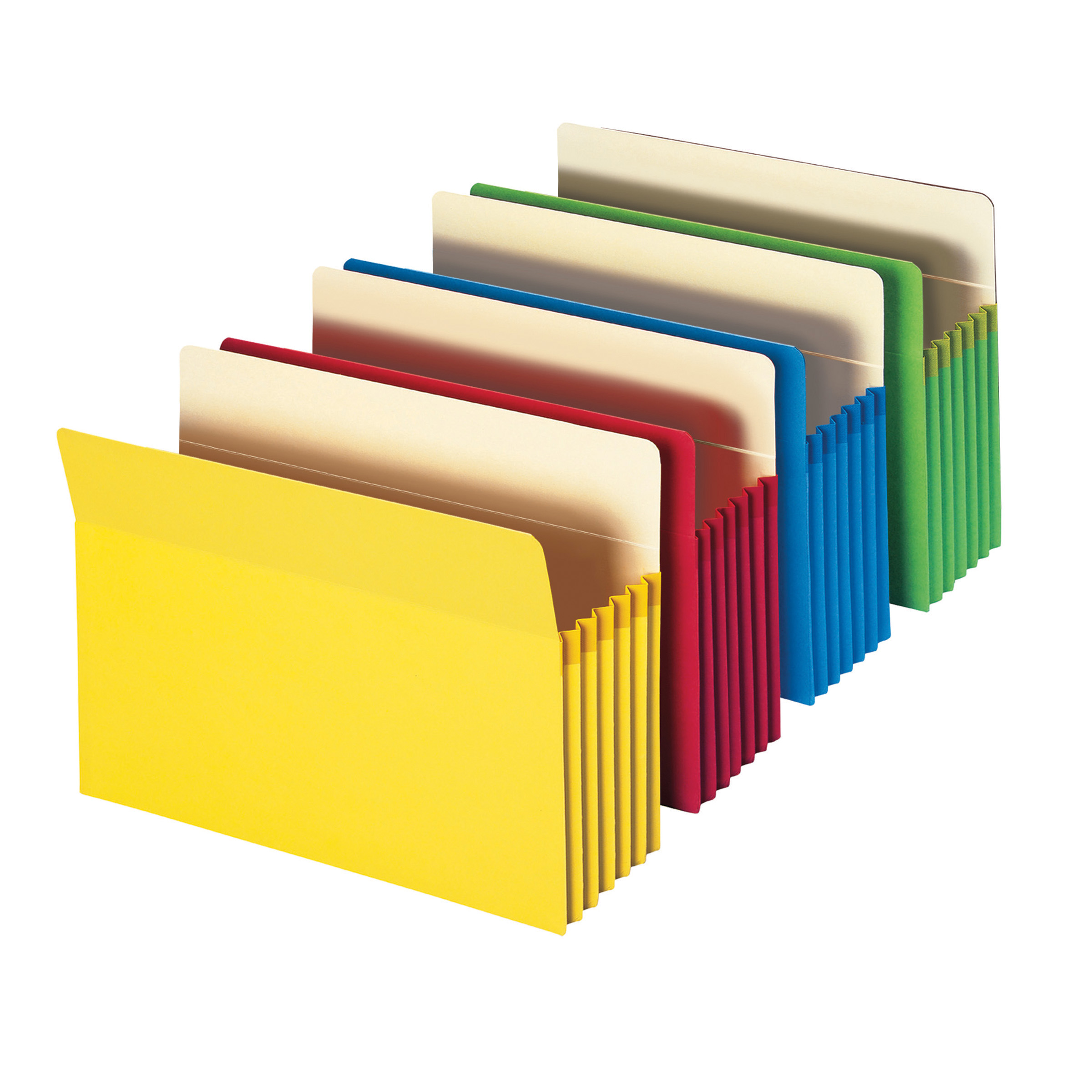 Smead 73236  File Pocket, Straight-Cut Tab, 5-1/4" Expansion, Letter Size, Green, 10 per Box (73236)