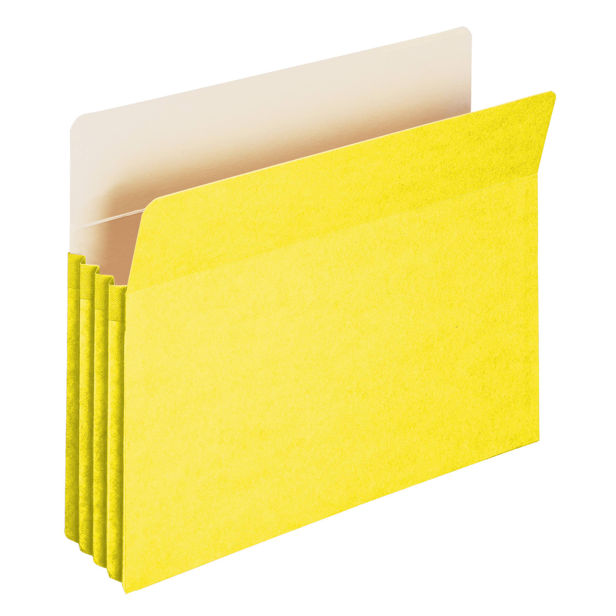 Smead 73233  File Pocket, Straight-Cut Tab, 3-1/2" Expansion, Letter Size, Yellow, 25 per Box (73233)