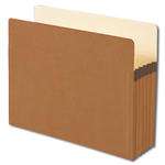 Smead 100% Recycled File Pocket, Straight-Cut Tab, 5-1/4" Expansion, Letter Size, Redrope, 10 per Box (73206)