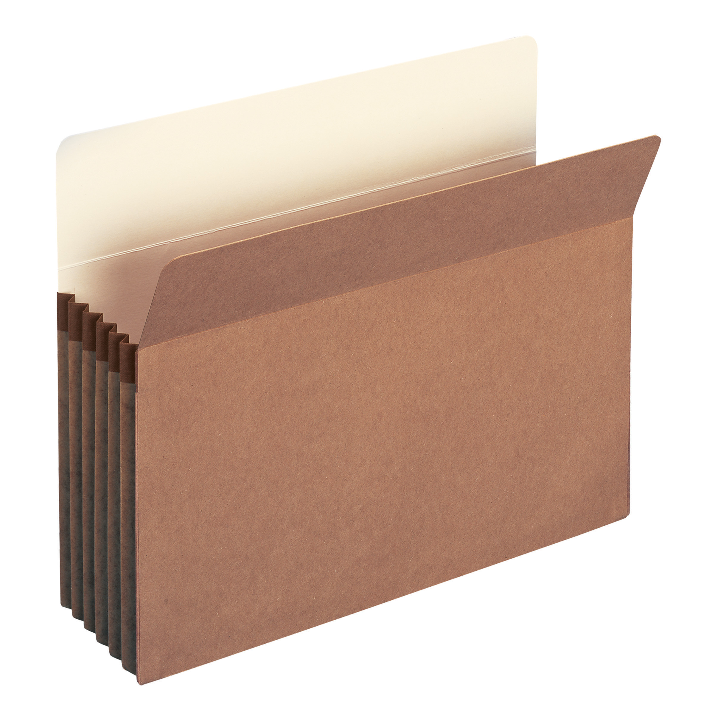 Smead 73206  100% Recycled File Pocket, Straight-Cut Tab, 5-1/4" Expansion, Letter Size, Redrope, 10 per Box (73206)