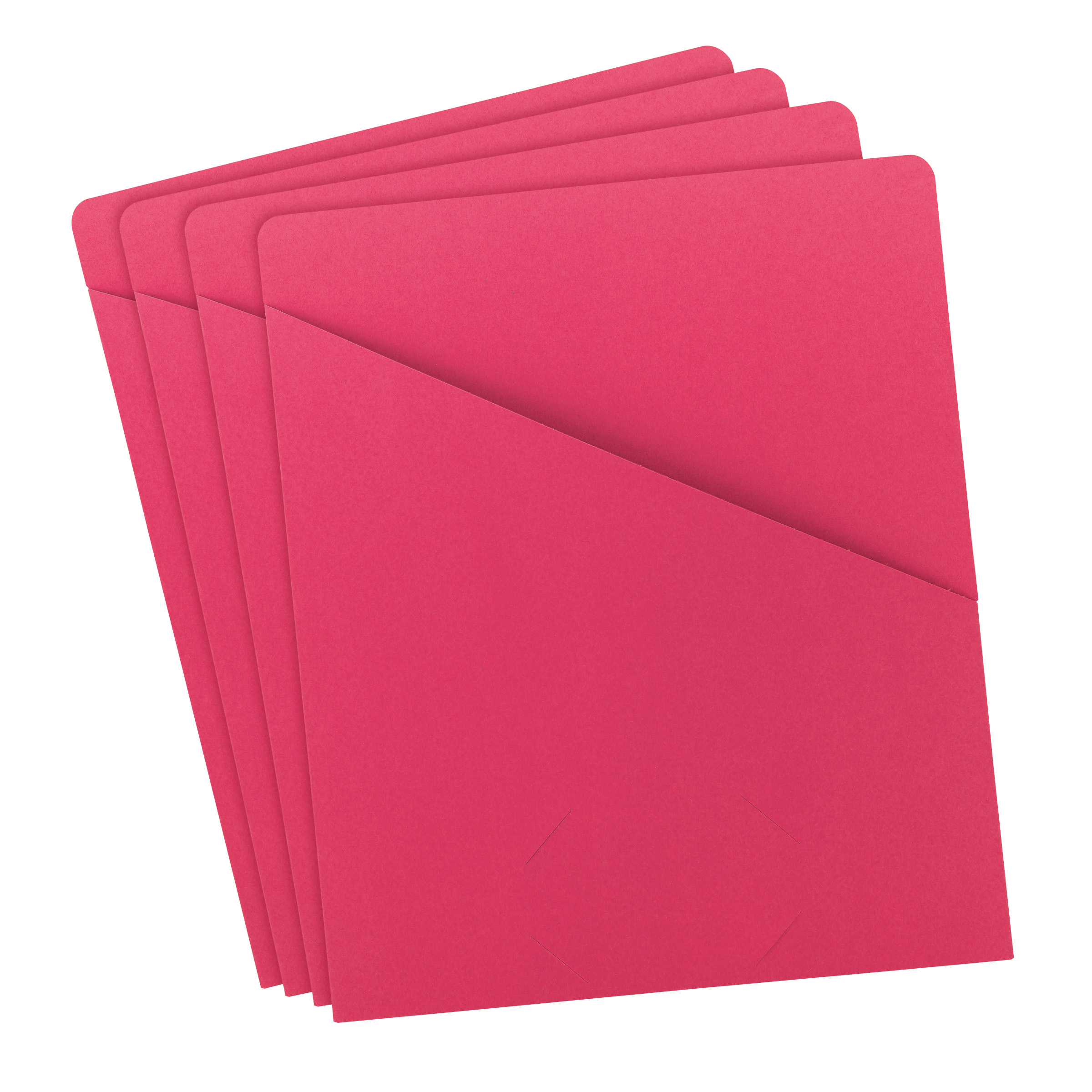 Smead 75433  Organized Up Slash Jacket, Letter Size, Red,  Carton of 500