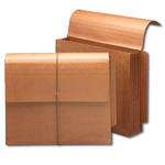 Smead 71144  End Tab Wallet, 5-1/4" Expansion, Flap and Cord Closure, Letter Size, Redrope Color, Carton of 50