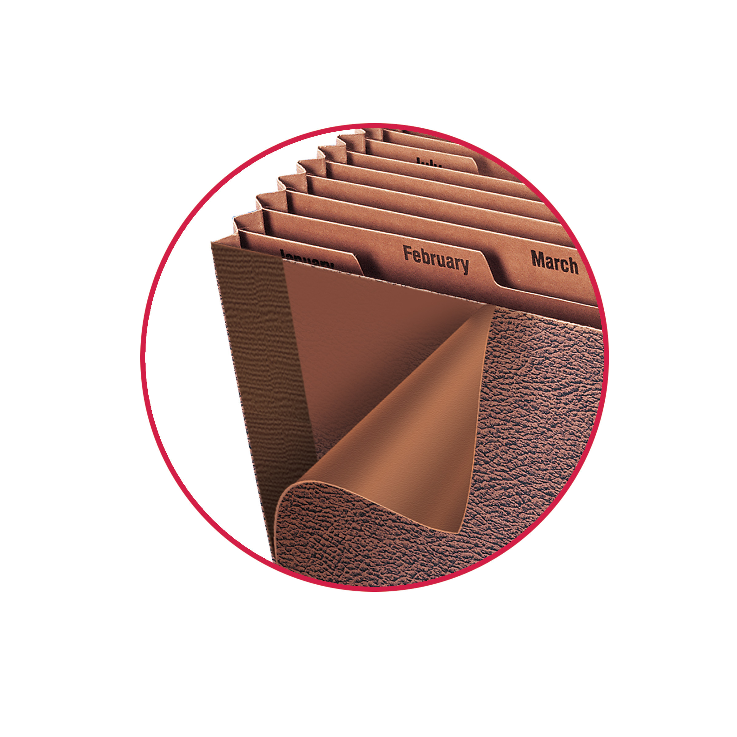 Smead 70488  TUFF Expanding File, Monthly (Jan.-Dec.) 12 Pockets, Letter Size, Redrope-Printed Stock (70488) -Total of 5