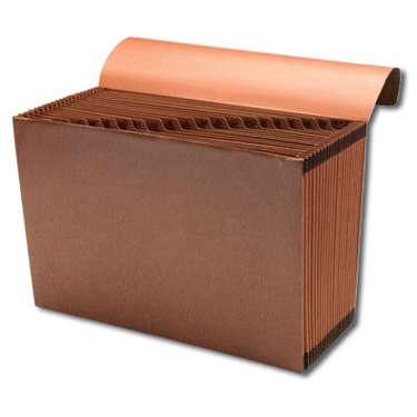 Smead 70320  TUFF Expanding File, Alphabetic (A-Z), 21 Pockets, Flap and Elastic Cord Closure, Legal Size, Redrope-Printed Stock (70320) - Total of 5