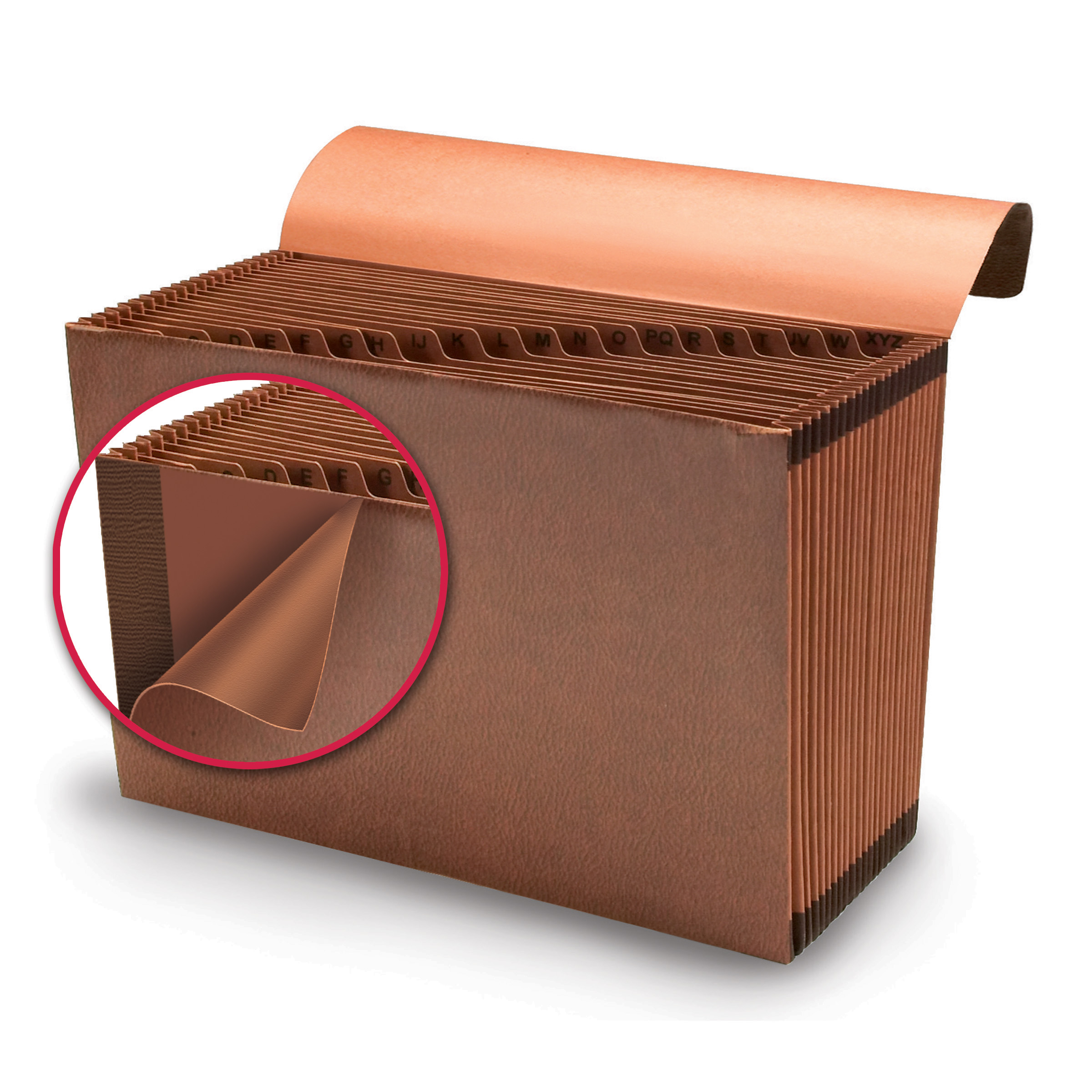 Smead 70320  TUFF Expanding File, Alphabetic (A-Z), 21 Pockets, Flap and Elastic Cord Closure, Legal Size, Redrope-Printed Stock (70320) - Total of 5