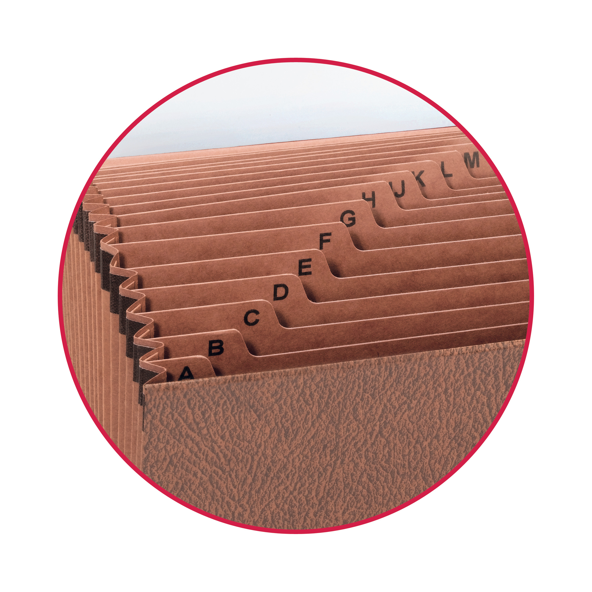 Smead 70320  TUFF Expanding File, Alphabetic (A-Z), 21 Pockets, Flap and Elastic Cord Closure, Legal Size, Redrope-Printed Stock (70320) - Total of 5